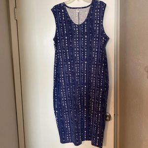 Old Navy XL MIdi blue sleeveless Dress